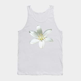 White Wild Flower Pattern Tank Top